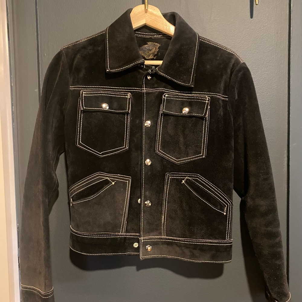 Vintage Black Suede Jacket